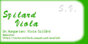 szilard viola business card